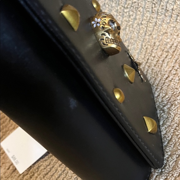 Betsey Johnson Black Clutch with Gold Charms - Picture 7 of 9